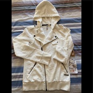 Cream Element Zip Lightweight Sweatshirt